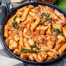 Chicken Pasta
  in Red Sauce